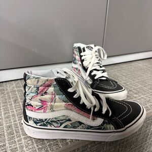 VANS sk8 hi floral size 7